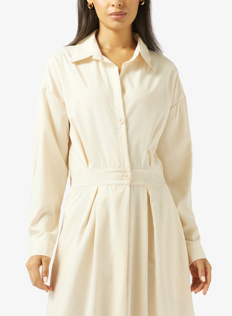 Ginger Collared A Line Midi Dress - Image 3